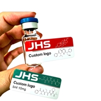 Étiquettes personnalisées pour flacons de peptides 3ml 5ml 10ml, autocollants holographiques étanches, étiquettes gaufrées en feuille d'aluminium pour emballages de peptides