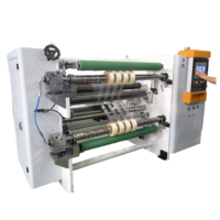 Machine de découpe et de rembobinage horizontale automatique WFQ-1300A à commande PLC pour rouleaux de film plastique à arbre coulissant