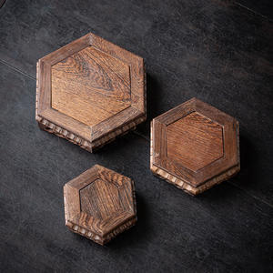 Wuyang ali di pollo legno <span class=keywords><strong>esagonale</strong></span> intaglio staffa <span class=keywords><strong>solido</strong></span> en Buddha artigianato rettangolare <span class=keywords><strong>base</strong></span> quadrata decorazione - Product Image 1