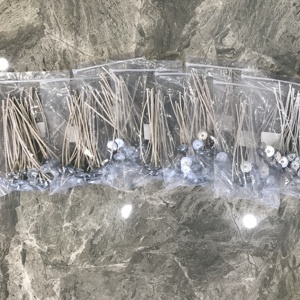 Mèches de bougies en coton organique pré-revêtu <span class=keywords><strong>à</strong></span> base métallique pour la fabrication artisanale de bougies parfumées, en gros, pour une combustion propre - Product Image 1