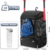 Sac à dos de baseball et softball OEM tendance, imperméable, respirant, avec fermeture éclair, suspension réglable et hydratation intégrée pour la randonnée en extérieur