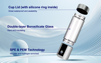 Bouteille d'eau riche en hydrogène sans BPA, prête en 5 minutes, personnalisable en usine, 1800-3000 PPB, antioxydant essentiel pour le bien-être, vente en gros fabricant