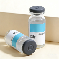 Étiquettes personnalisées en feuille d'or pour flacons de peptides 10 ml, autocollants adhésifs pour peptides de recherche