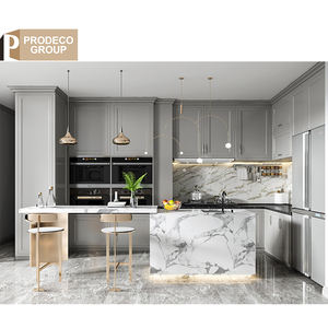 Armoire de cuisine <span class=keywords><strong>en</strong></span> aluminium Prodeco Armoire moderne Laque moderne Armoires de cuisine <span class=keywords><strong>en</strong></span> lambris Ensembles complets - Product Image 5