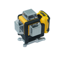 Niveau laser vert 3D haute précision DW avec alarme d'inclinaison automatique, pendule verrouillable et accessoires complets pour les travaux de construction nocturnes en centre commercial