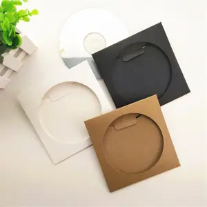 100 paket 250gsm karton kağıt Kraft kağıt hollow-out kart fotoğraf zarf saklama çantası kağıt CD kutusu DVD fotoğraf kapağı kutusu