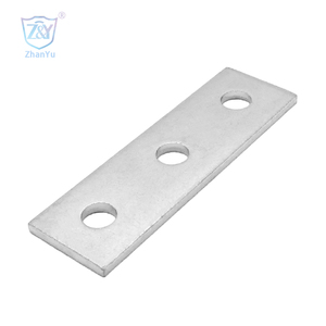 12GA 14GA uni strut canal <span class=keywords><strong>acier</strong></span> c canal support unistrut support 3 trous épissure <span class=keywords><strong>plaque</strong></span> - Product Image 2