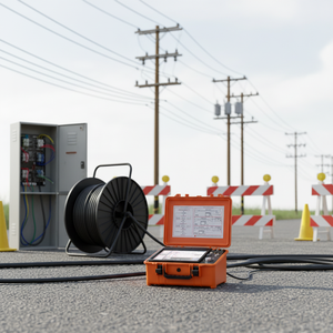 เครื่องตรวจหาตำแหน่งสายเคเบิลเสีย HP-A30 TDR 0-40KV อัจฉริยะเต็มรูปแบบ มัลติพัลส์ ระยะตรวจจับใต้ดิน 5ม.-100กม. 220V IP65 ความแม่นยำสูง ระบบ Time-Domain - Product Image 1