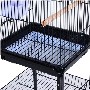 Kinghotpet — <span class=keywords><strong>cage</strong></span> pour les oiseaux, dispositif en métal, blanc ou noir, <span class=keywords><strong>cage</strong></span> d'élevage des perroquets, avec support, 9 pièces - Product Image 5