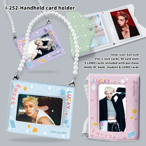 Creatieve draagbare Kpop fotokaartmap met handvat, 40 vakjes voor 3-inch fotokaarten, fan merchandise voor Stray Kids KATSEYE CORTIS EN - Product Image 2