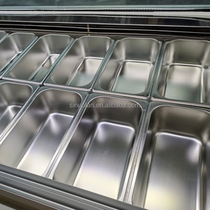 Vitrine Réfrigérée Commerciale pour Gelato et Crème Glacée, 24 Bacs, Dimensions Personnalisables, Refroidissement par Air, Idéale pour Cafés, Boulangeries et Magasins de Détail - Product Image 5