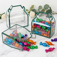 Boîtes à Gâteaux en Plastique Transparent avec Poignées, Contenants Alimentaires en Plastique Transparent, Boîtes Cadeaux Translucides en Gros