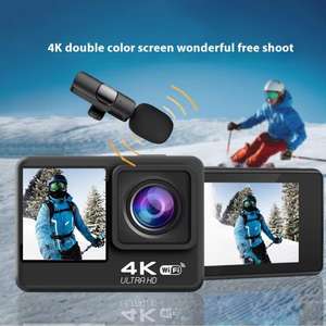 Caméra sportive 4K à double écran, dotée d'un écran tactile de 2 pouces, prend en charge le streaming Wi-Fi, télécommande sans fil - Product Image 4