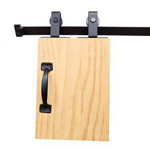 Super Mini 4FT Double Porte Coulissante Grange Quincaillerie Noir Acier Laiton Rails À Rouleaux Meuble TV <span class=keywords><strong>Placard</strong></span> <span class=keywords><strong>Placard</strong></span> Armoire De Stockage Kits - Product Image 3