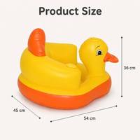 Siège bébé gonflable pour apprendre à s'asseoir, boîte à musique, design canard, chaise d'alimentation 2 en 1, canapé pliable et portable pour tout-petit, OEM