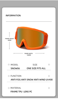 Lunettes de ski multifonctionnelles TWOOO SNOW06, monture en TPU, verres en PC, UV400, anti-buée, pour hommes et femmes, vente en gros directe d'usine