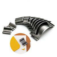 Lot de 10 poinçons à extrémité ronde pour sangles en cuir, outils de découpe d'angle pour la finition des ceintures en cuir