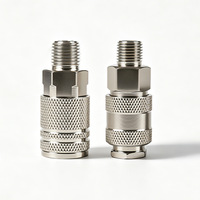 Raccords rapides pour tuyau d'air de type M 1/4" NPT, coupleurs industriels en laiton à haut débit pour compresseurs d'air et accessoires