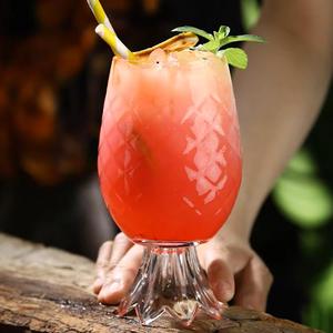 Verre à boire texturé avec motif ananas, 440 ml, transparent, pour boissons, cocktails, eau, jus, <span class=keywords><strong>bar</strong></span>, maison, vaisselle - Product Image 4