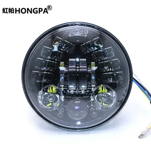 5,5 Zoll runde 10-30V 60W Motorrad LED Angel Eye Lampe Scheinwerfer mit Blinker für Universal motorräder