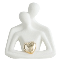 Ornements en céramique pour couple, simplicité créative, pour la décoration moderne de la maison, abstraits, pour un cadeau d'anniversaire, artisanat fait main