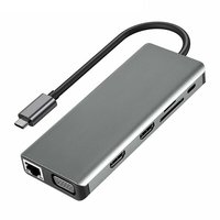 Gigabyte Dual HDMI Mst USB C Hub Type C HDMI Compatible USB 3.0 12 1 Adaptateur de station d'accueil multifonction avec interfaces SD TF