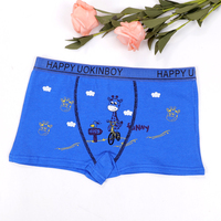Boxers pour garçons en coton cardé imprimé dessin animé, multipack de 4 pièces, sous-vêtements pour enfants doux et respirants pour les enfants de 4 à 10 ans