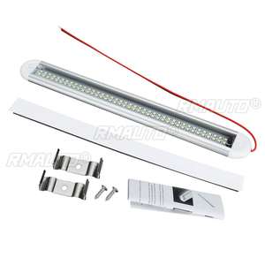 2x Bande lumineuse LED 12V 120 LED pour intérieur de voiture, fourgonnette, bus, caravane avec interrupteur marche/arrêt, lampe de coffre de voiture 12W, éclairage LED pour compartiment à bagages - Product Image 2