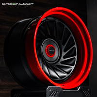 Rines Deportivos Forjados Rojos Personalizados GREENLOOP, Ruedas de Aleación de 19 20 21 22 24 26 Pulgadas 5X114.3 5X130 para Mercedes Bentley Urus C8 GTR