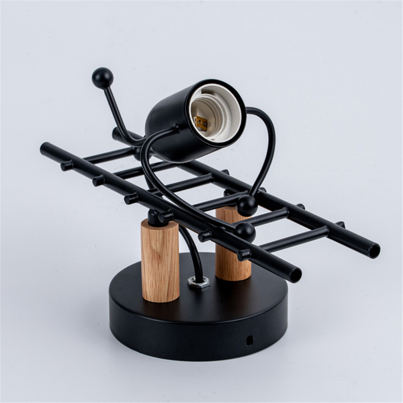 2021 loft industrial modern bedroom bedside restaurant Corridor Hotel E27 Black Mini unique wall lamp