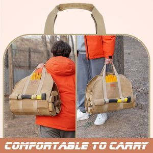 Échantillon Gratuit Panier à Feu en Feutre Pliable, Sac de Transport pour Bois de Cheminée, Porte-Bois, Rangement pour Journaux et Magazines, Panier à Linge - Product Image 6
