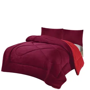 Trung Quốc Mùa Đông 100% Polyester Sợi Nhỏ Bông Comforter Trải Giường Chăn Ấm Áp