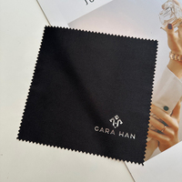 Chiffon de nettoyage pour bijoux en microfibre avec logo personnalisé pour nettoyer les bijoux en or et en argent
