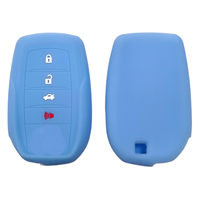 Housse de clé en silicone OEM, couleur personnalisée, étui souple à 4 boutons pour clé intelligente Toyota Highlander Camry Prado RAV4 Corolla – Fournisseur