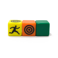 Dés de jeu polyédriques en plastique personnalisés D6 de 16 mm, dés à six faces gravés avec des symboles personnalisés pour les jeux de société