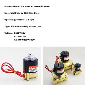 2W 2/2 cara bagian mekanik langsung bertindak air listrik biasanya tertutup katup solenoid kuningan - Product Image 6