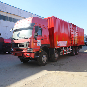 Camión de Caja Roja HOWO con Volante a la Derecha, Camión de Caja de Servicio Pesado Hecho en China - Product Image 6