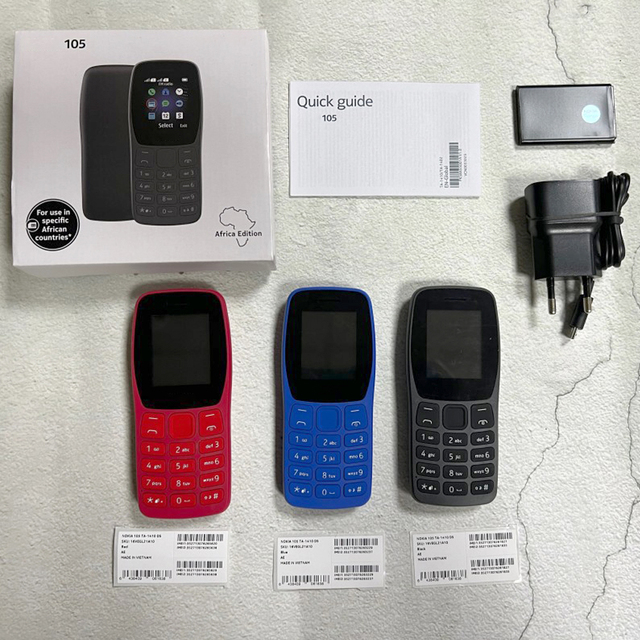 Original Cheap Bar Feature Phone for No kia 105 2022 Dual SIM 2G GSM 1.77 Inch Keypad Mobile Phone Wholesale 106 110 Celulares