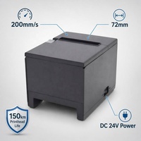 Printer Thermal 80mm Kecepatan Tinggi 200mm/s USB Ethernet Pemotong Otomatis ESC/POS Printer POS untuk Ritel Supermarket Restoran