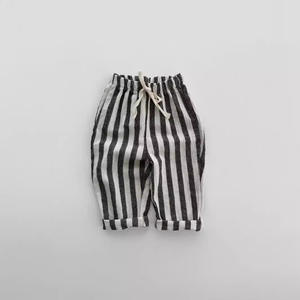 Vêtements pour bébés, printemps-été, <span class=keywords><strong>pantalon</strong></span> rayé en <span class=keywords><strong>lin</strong></span> et coton respirant anti-moustiques pour filles et garçons - Product Image 5