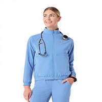 Veste d'automne unie pour femme de la série FIGS SYDNEY, idéale pour les professionnels de la dentisterie et les trajets quotidiens, uniforme de travail