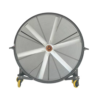 Ventilateur de Gym Autonome en Acier Inoxydable 220V à Haut Débit d'Air, Argenté, 5 Pales, Commande Tactile, Durable, 1,9M