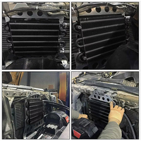 Refroidisseur d'huile de transmission universel à 8 rangées Kit de refroidisseur d'huile moteur à distance en aluminium Convertisseur de radiateur automatique et manuel