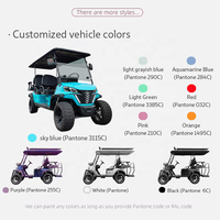 Carrito de Golf Eléctrico de 4 Plazas con Certificación CE, Batería de 72V 7.5KW, Ruedas Sólidas, Velocidad de 25-50 km/h, Autonomía de 70-90 km