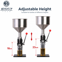 Machine de remplissage de liquides sur table, manuelle, pour applications alimentaires et chimiques, haute précision