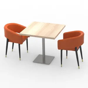 Su misura di alta qualità moderna sedia da pranzo gambe oro sedia tavolo e sedie Set per ristorante mobili Bar caffetteria