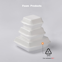 Récipient alimentaire de 8/9 pouces Boîte articulée à 3 compartiments Boîte à emporter