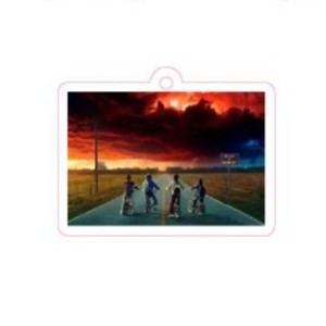 Porte-clés en acrylique transparent <span class=keywords><strong>Stranger</strong></span> <span class=keywords><strong>Things</strong></span>, pendentif Eddie du club Hellfire de <span class=keywords><strong>Stranger</strong></span> <span class=keywords><strong>Things</strong></span> - Product Image 6