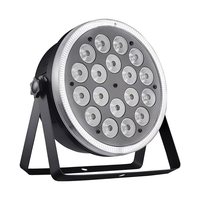 Lot de 18 projecteurs LED plats AC100-240V pour éclairage d'ambiance de scène, théâtre, diffusion en direct et studio de danse