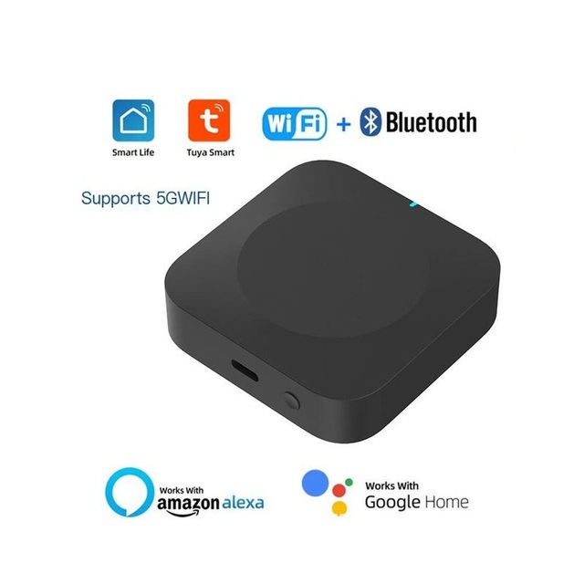 DUOMEI Tuya 2.4G/5G BLE WiFi Dual-Band Multi-mode Smart Gateway with App Control Remote Restart Function Battery-Powered Home